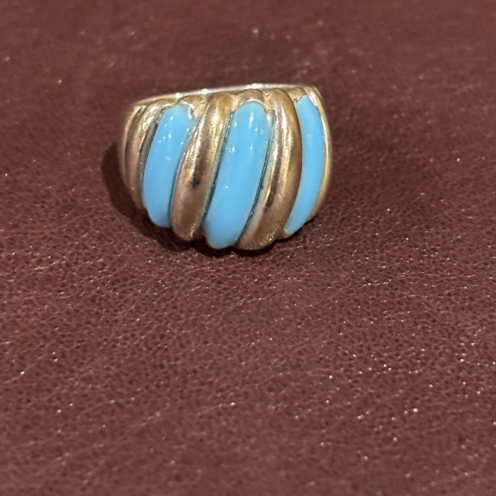 Ted Ott sterling and turquoise ring
